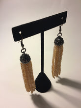 Load image into Gallery viewer, Light Pink Beaded Tassel Drop Earrings
