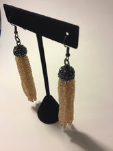 Load image into Gallery viewer, Light Pink Beaded Tassel Drop Earrings
