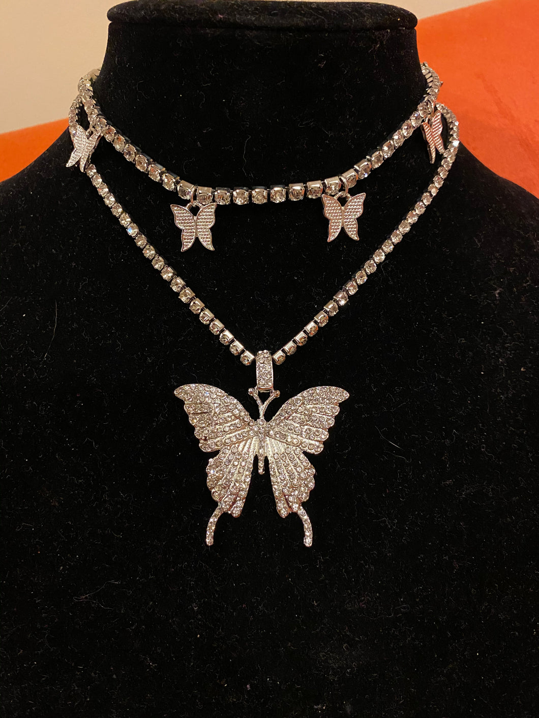 Multi Layer Butterfly Necklace