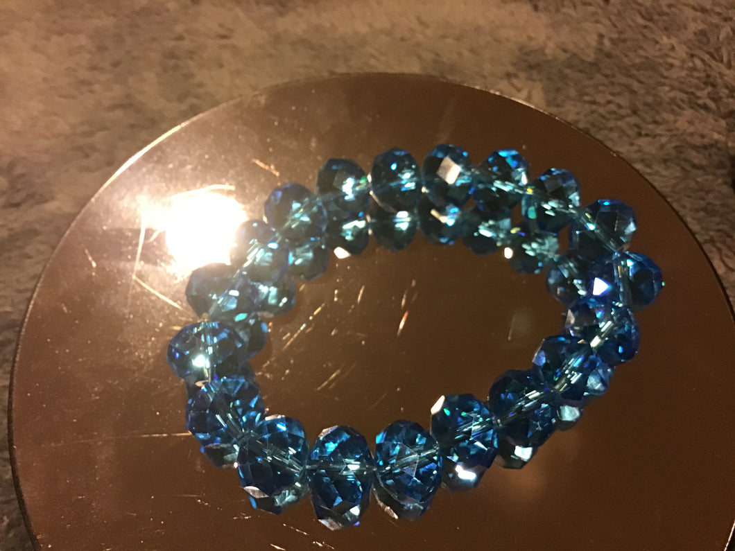 Chunky blue bling bracelet