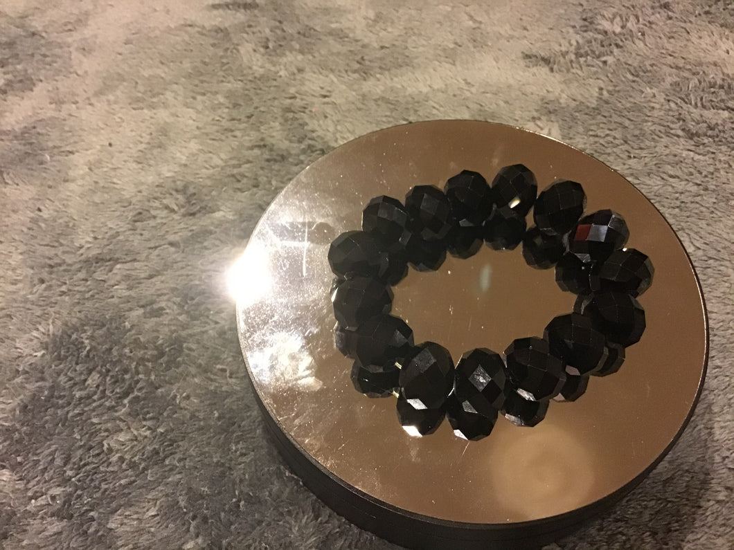 Chunky black bling bracelet