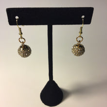 Load image into Gallery viewer, Gold and Bling Ball Earrings
