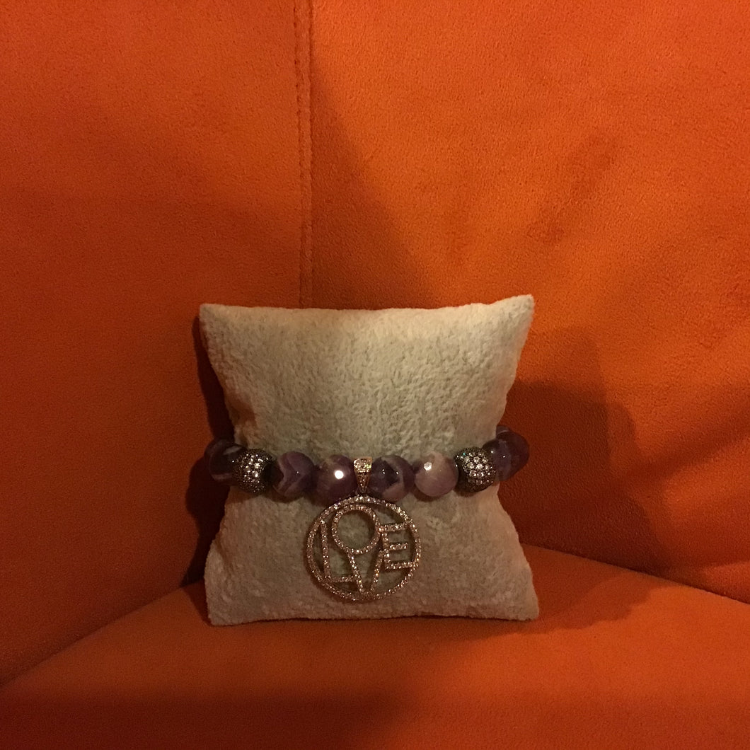 Love amethyst bracelet