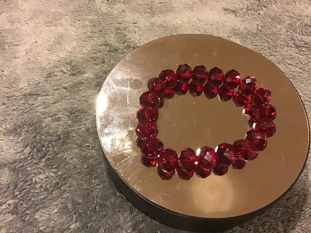 Chunky red bling bracelet