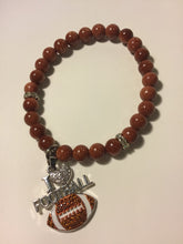 Load image into Gallery viewer, I Love Football Goldstone Beaded Bracelet!
